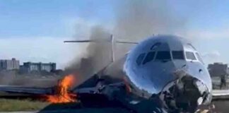 MIAMI AVIÓN INCENDIA