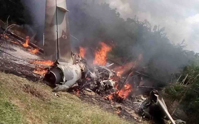 avión militar estrelló cortijos