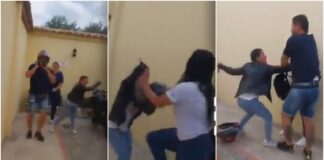 Mujer sorprende marido hotel