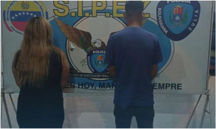 Sipez del Cpez arrestó a pareja por extorsión en Maracaibo R: #CpezPrensa Fecha: #12May Una pareja identificados como Eduardo José Morales Vargas y Paola Kemberly Fonseca Amaya ambos de 23 años de edad, fueron detenidos por uniformados del Servicio de Investigación Penal (Sipez) del Cuerpo de Policía del estado Zulia (CPEZ), en el sector La Rosa, parroquia Francisco Eugenio Bustamante, municipio Maracaibo sindicados de extorsión. extorsión maracaibo