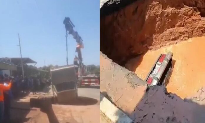 vehículo cayó