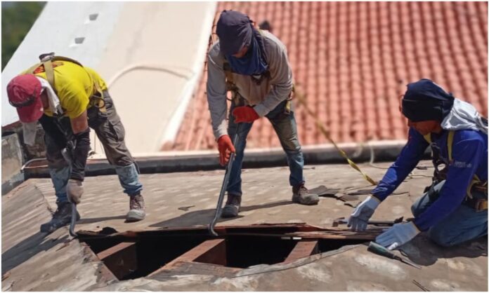 trabajos de la catedral de maracaibo