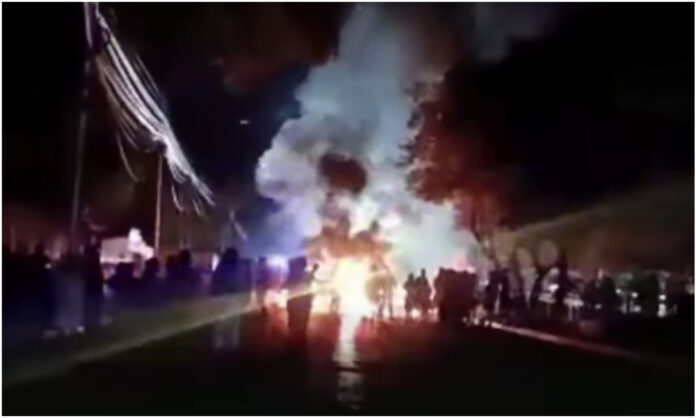 protesta por cortes eléctricos turmero