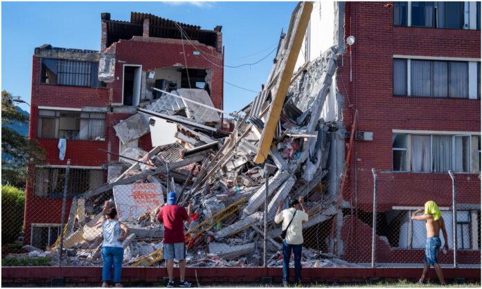 terremoto en colombia edificio derrumbado
