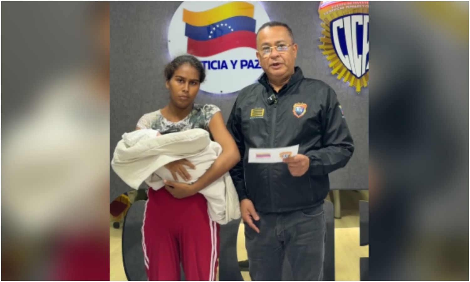 Cicpc rescata a bebé de dos días de nacida y detiene a mujer que intentó registrarla como su hija