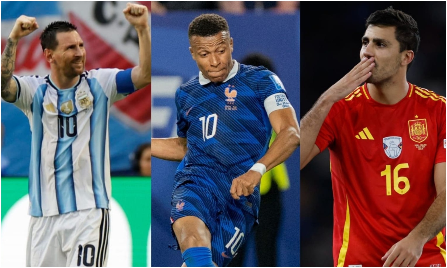Messi, Mbappé y Rodri encabezan la lista de candidatos al Balón de Oro